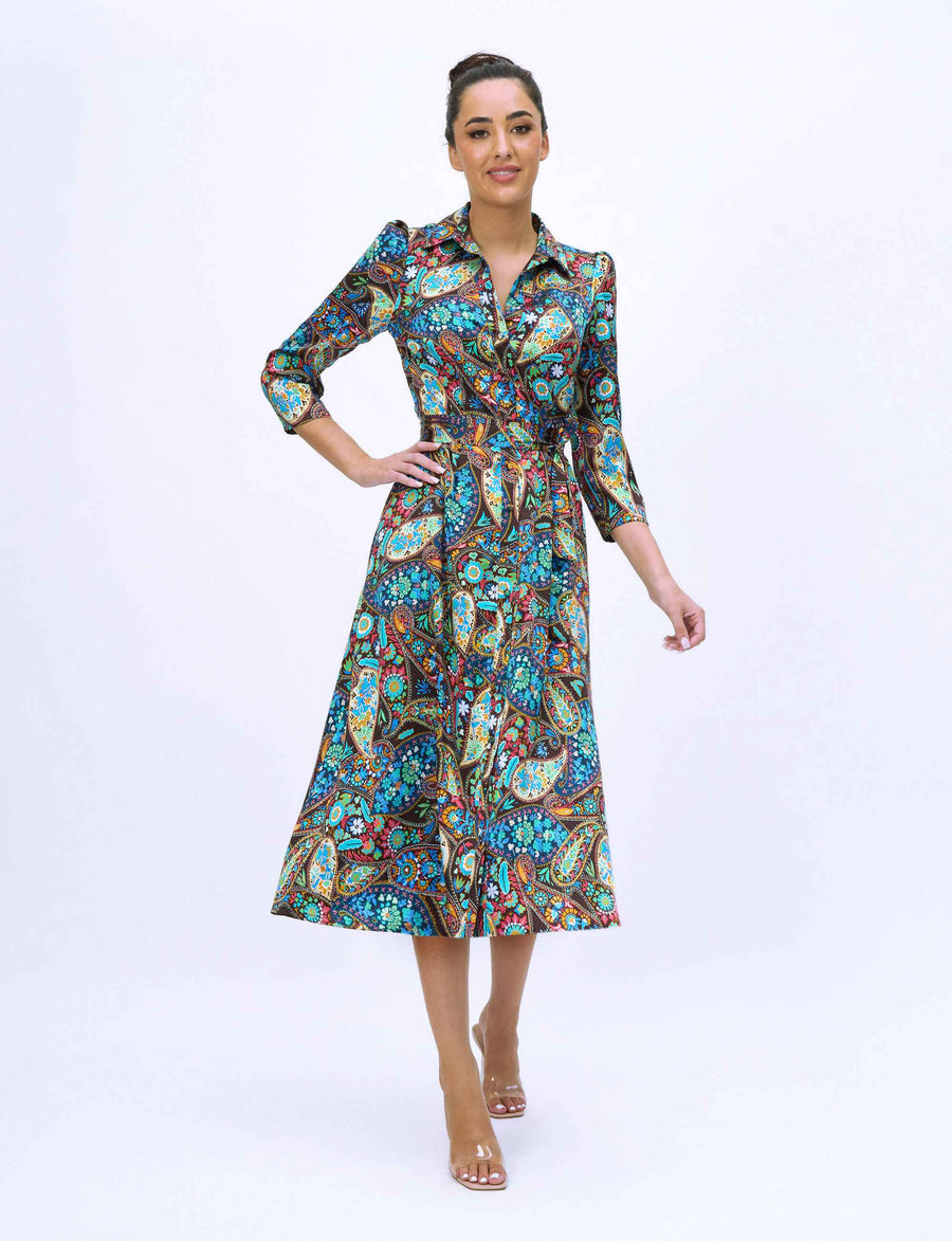 Paisley 'Kashmir' Limited Edition 100% Silk Shirtdress