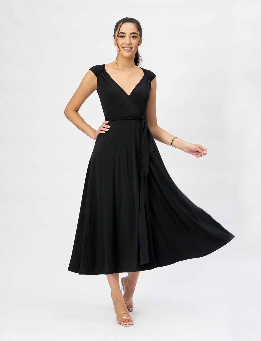 Rebekah 'LBD' True Wrap Midi Dress