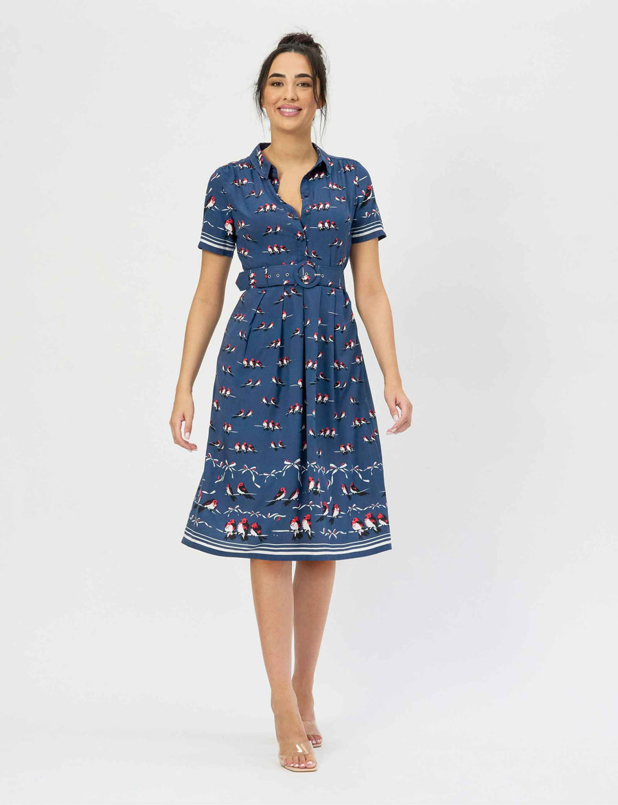 Collette 'Red Robins' Shirtdress