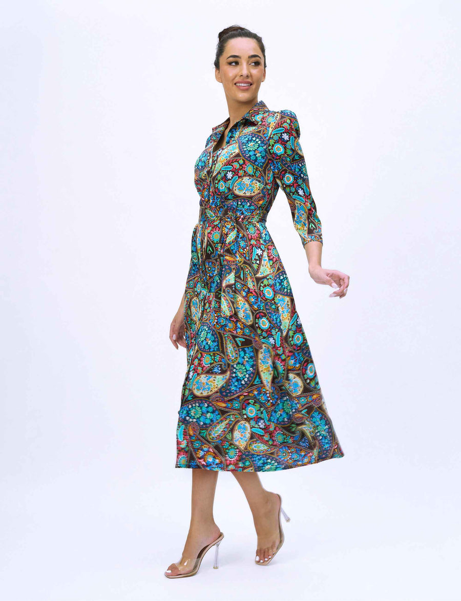 Paisley 'Kashmir' Limited Edition 100% Silk Shirtdress