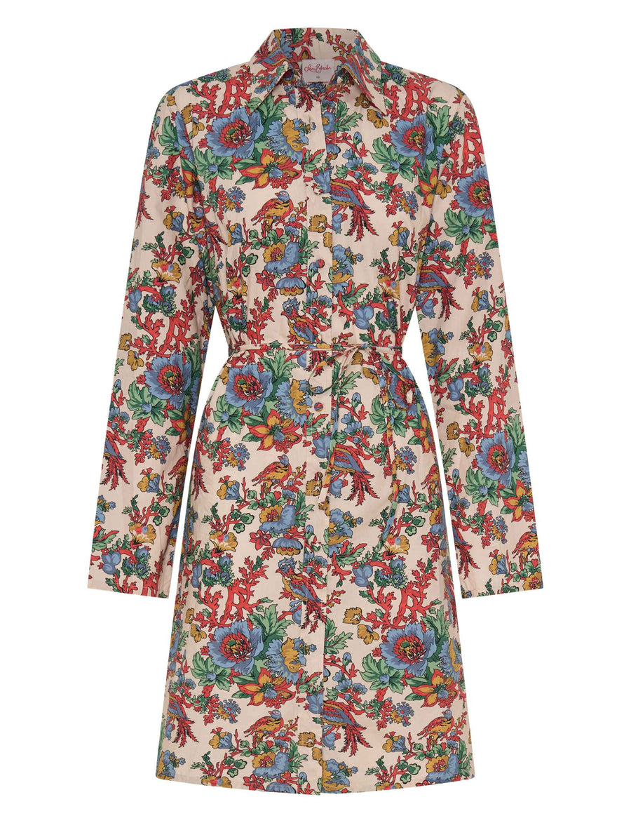 Kate 'Bird Of Paradise' 100% Cotton Shirtdress NEW ARRIVAL