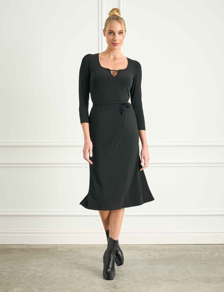 Claudia 'LBD' Sheath Dress with Teardrop Cutout