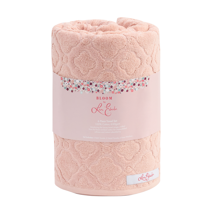 Eight Piece Cotton Towel Bundle - Dusty Pink