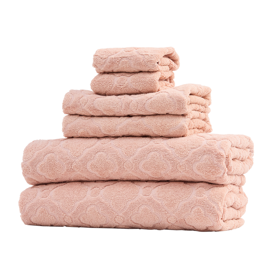 Eight Piece Cotton Towel Bundle - Dusty Pink