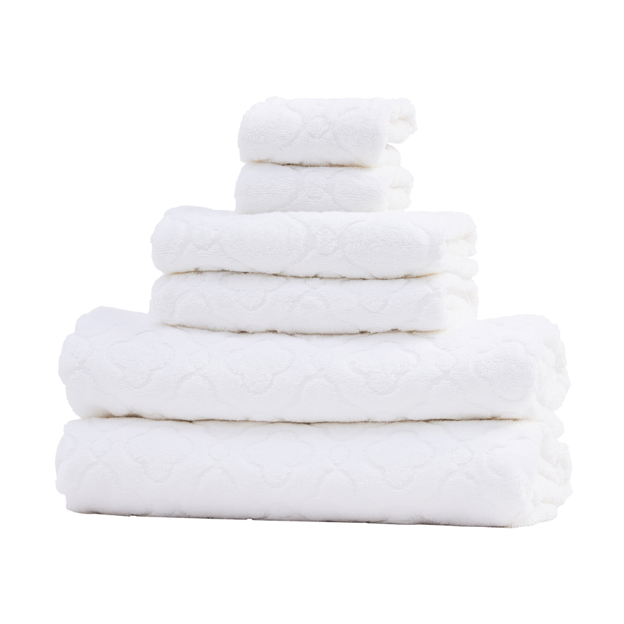 Eight Piece Cotton Towel Bundle - White