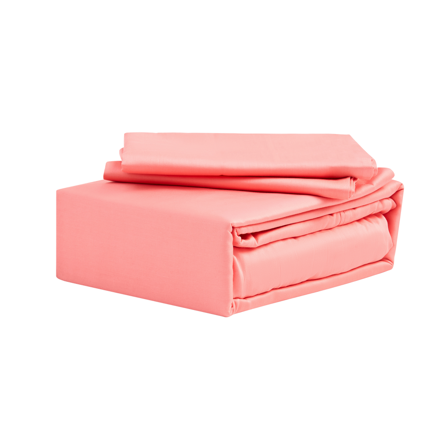 400TC Organic Cotton Sateen Sheet Set - Watermelon