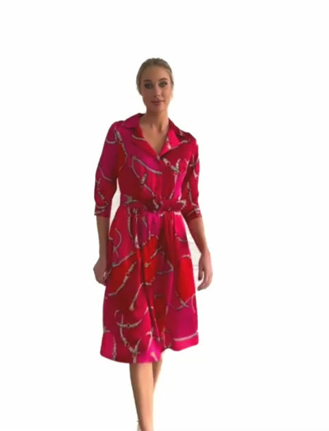 Penelope 'Buckles' Limited Edition 100% Silk Shirtdress