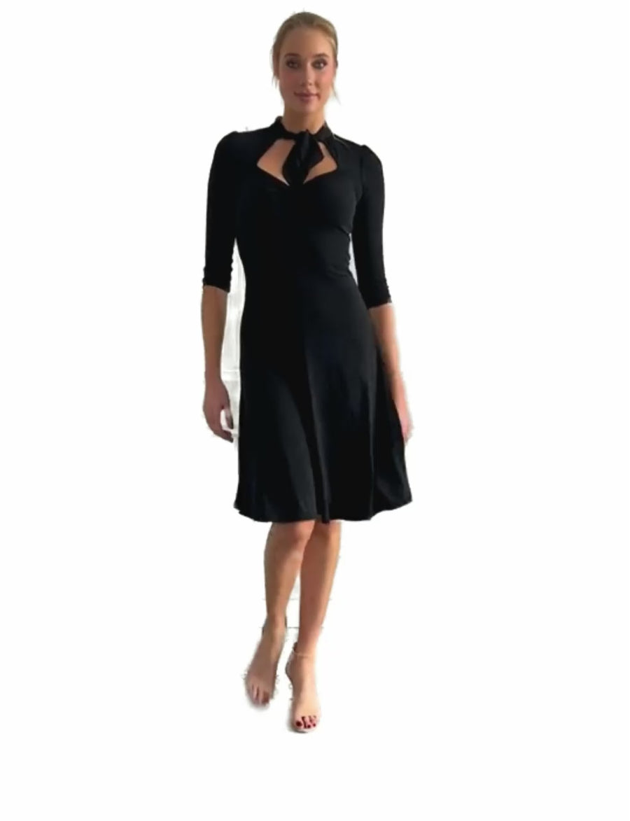 Fortuna 'LBD' Sweetheart Dress with Necktie FINAL SALE