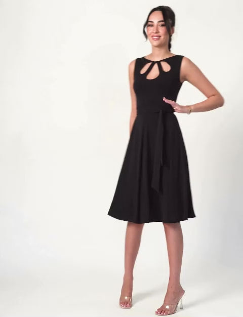 Pamela 'LBD' Black Cocktail Dress with Cutouts